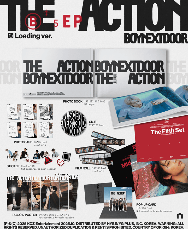BOYNEXTDOOR-The Action 5th EP Album  Loading Ver SEOULSTATIONberlin kpop