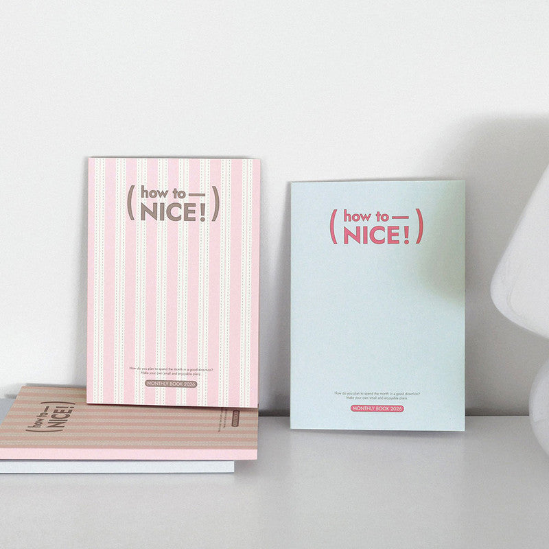 Be on D: Monthly Book 2026 SEOULSTATION berlin Pink Streifen Kalender