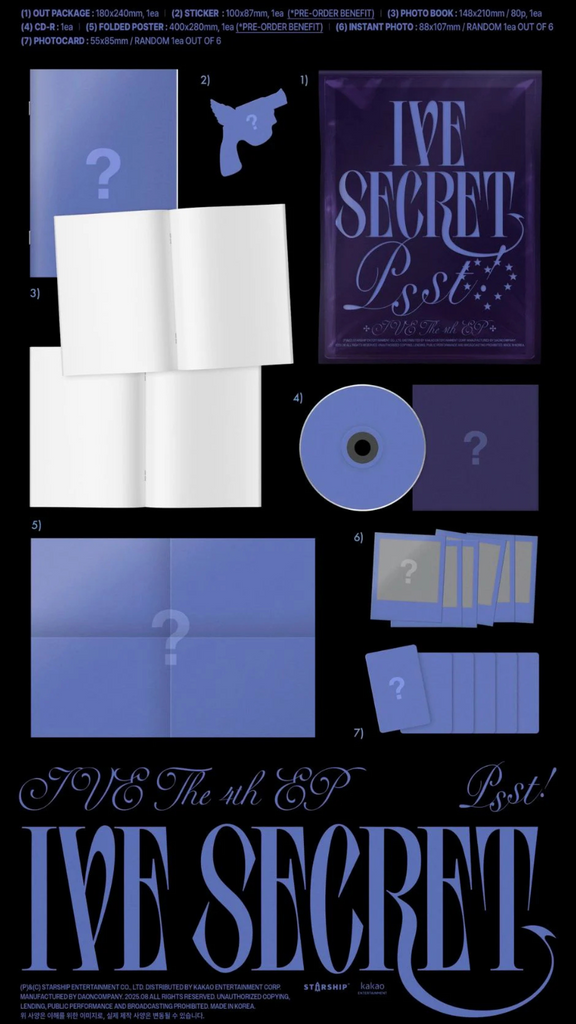 IVE Secret Packshot Psst Ver. Album SEOULSTATION berlin