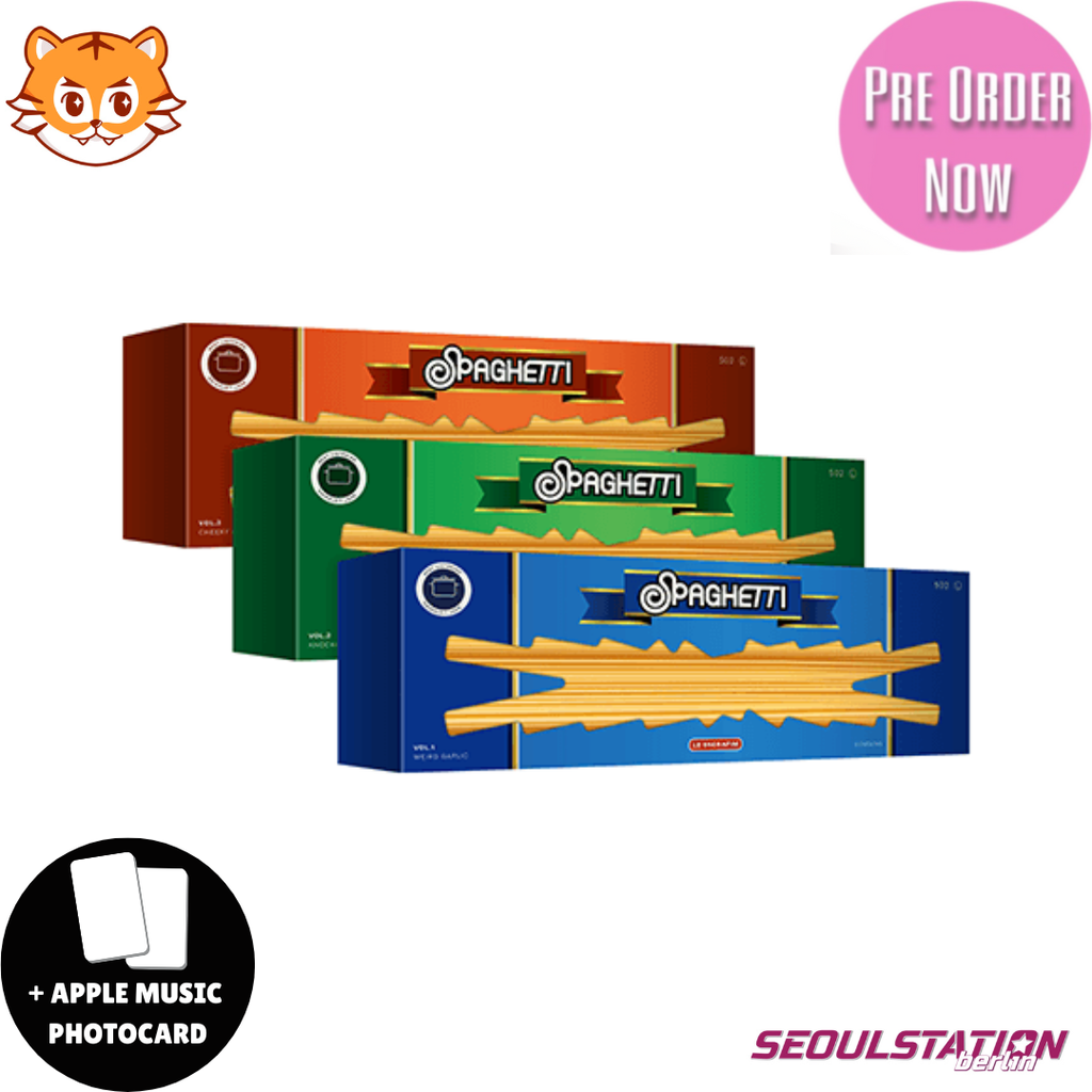 LE SSERAFIM SPAGHETTI 1st Single Album SEOULSTATION berlin CD Photobook