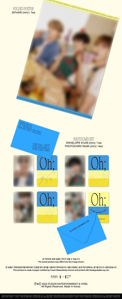 SEOULSTATION berlin SEVENTEEN Unit Photobook Episode: Oh, My Days and Sweet Voice photocard