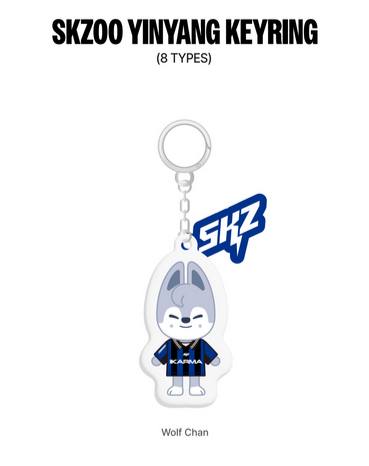 STRAY KIDS x SKZOO Karma Pop-Up Merchandise Yinyang Keyring Wolf Chan SEOULSTATION berlin