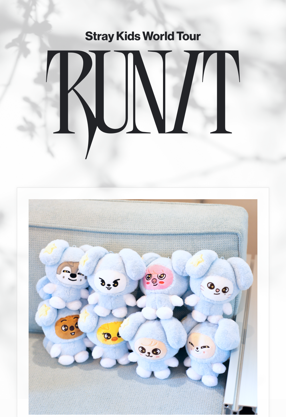 STRAY KIDS - RUN IT - SKZOO Plush in TASY - Pre-Order