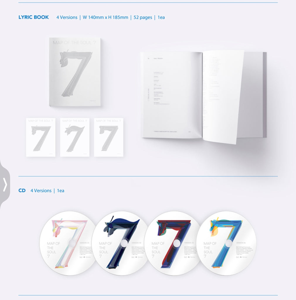 SEOULSTATION berlin BTS MAP OF THE SOUL : 7 CD