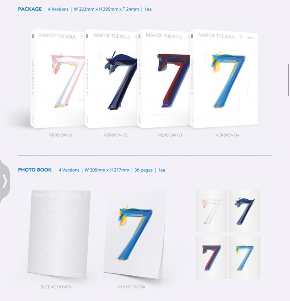 SEOULSTATION berln MAP OF THE SOUL : 7 Packshot photobook