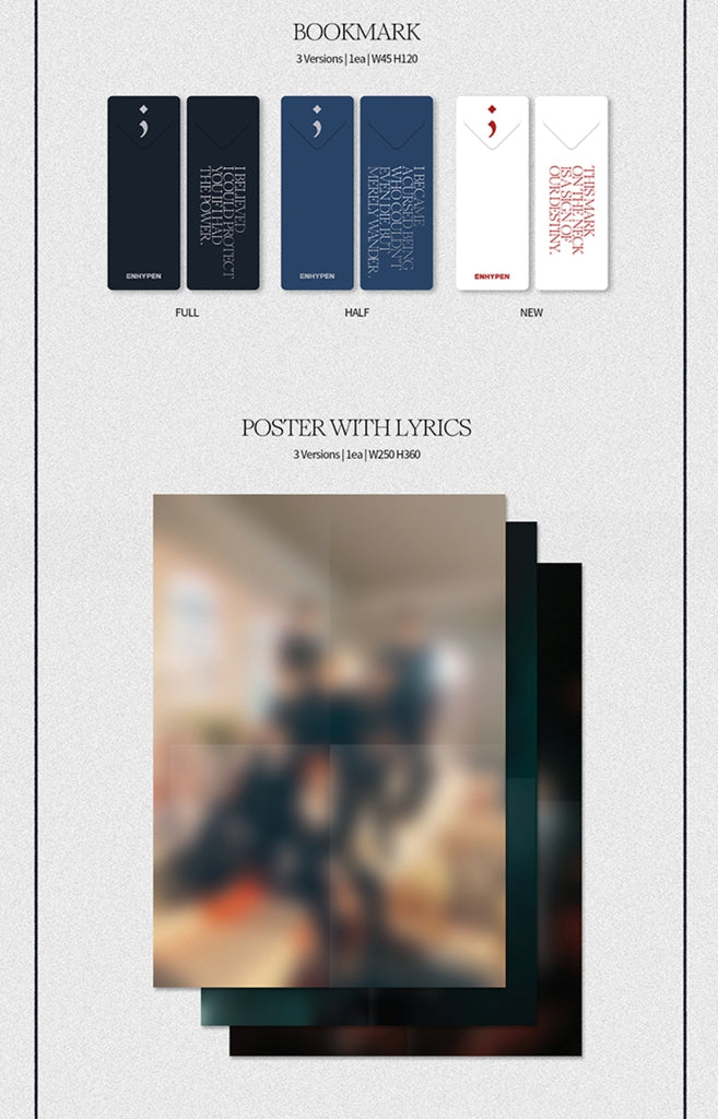 SEOULSTATION berlin Enhypen Dark Blood Bookmark