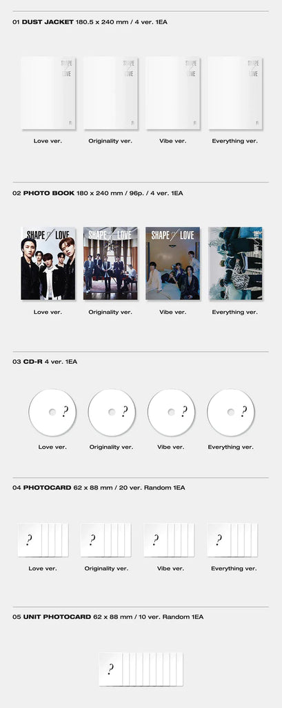SEOULSTATION_berlin_MonstaX Shape of Love Kpop Album Packshot Photocards