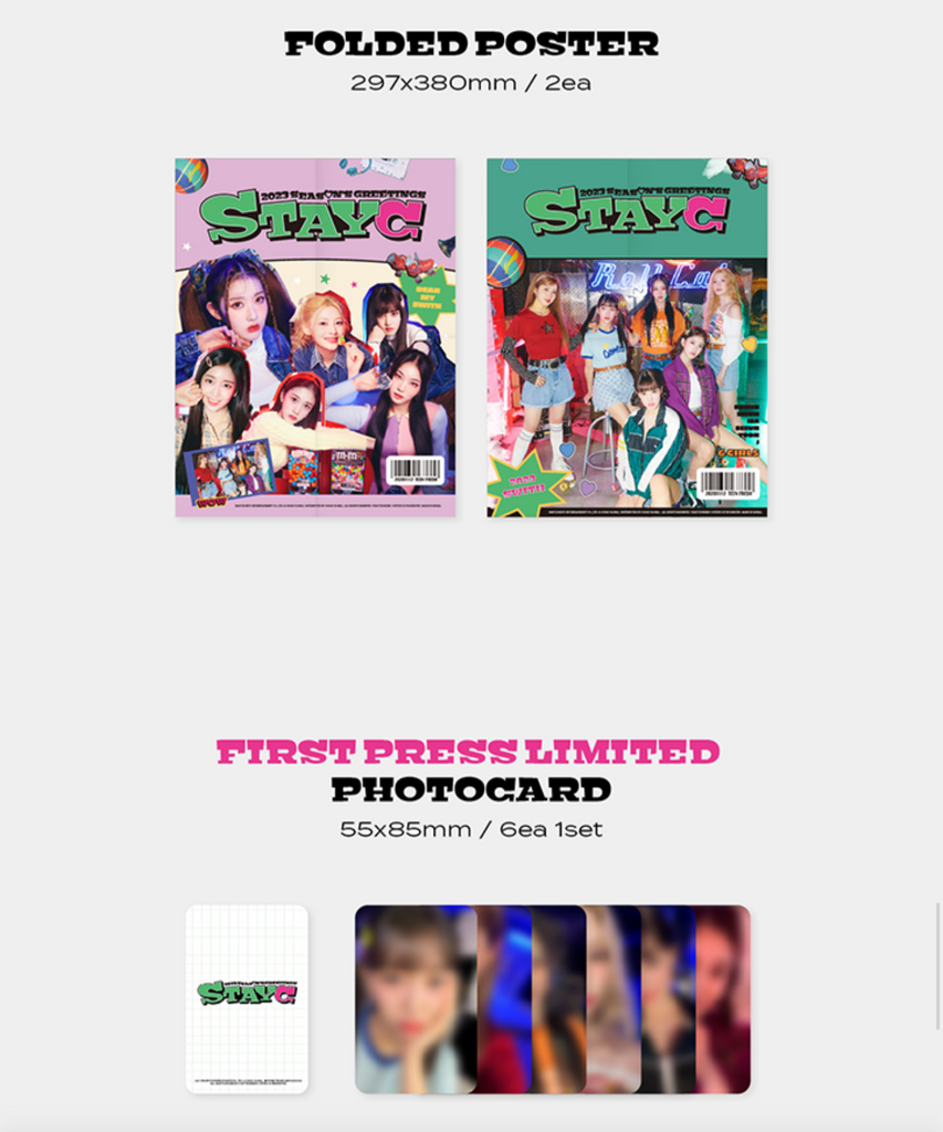 SEOULSTATION berlin StayC SEASONS GREETING 2023 poster photocard