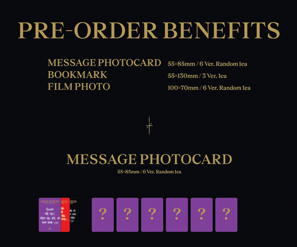 SEOULSTATION berlin Wonho Obession pre-order benefits